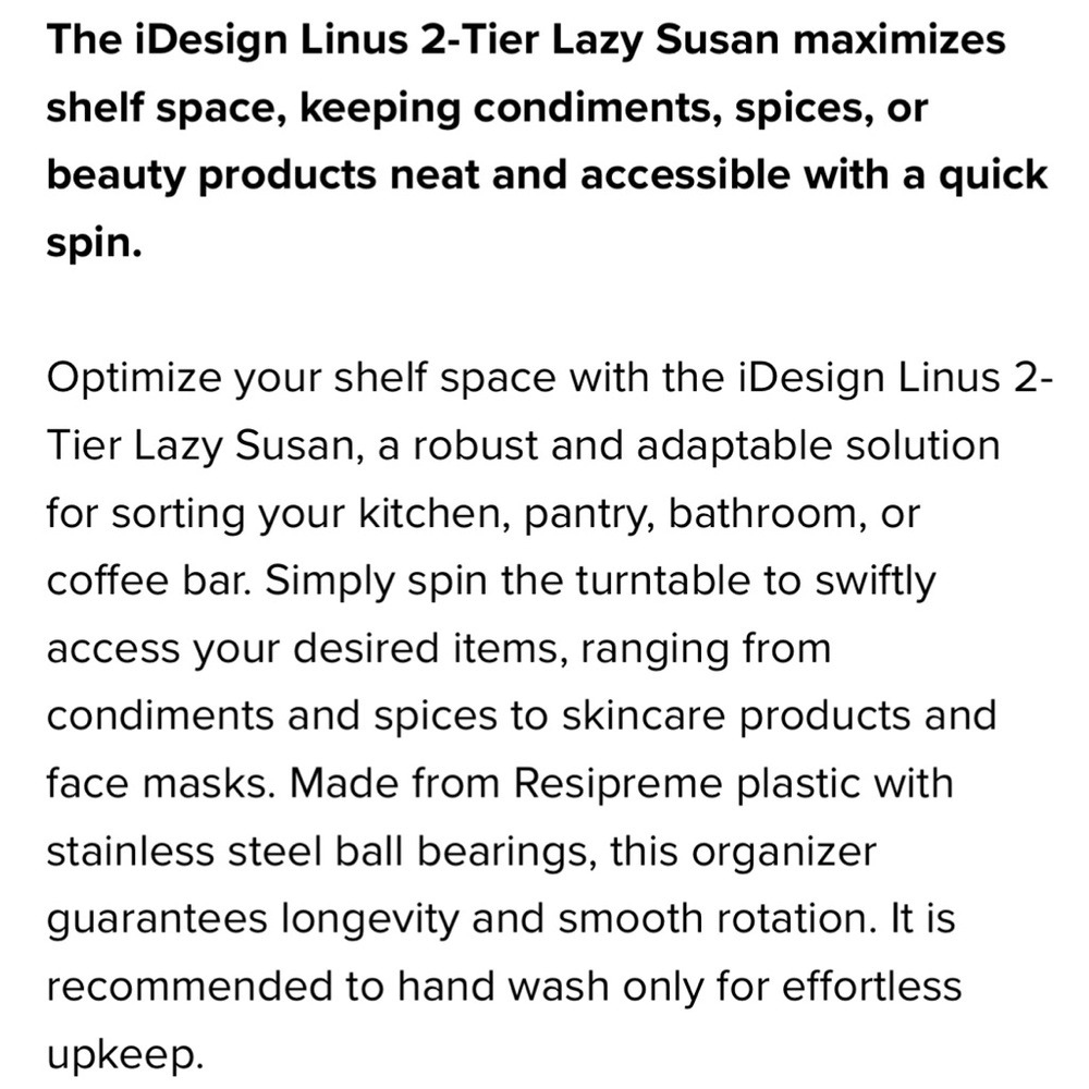 Container Store 2-Tier Lazy Susan - Picture 14 of 17